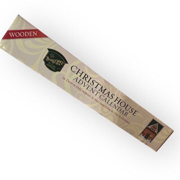 Wooden Christmas House Advent Calendar Reusable Holiday Decor from Byers Choice - Picture 4 of 15